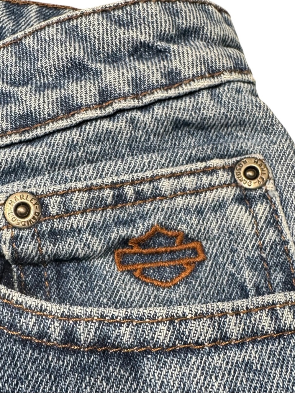 Vintage Harley-Davidson Straight Leg Medium Wash Women's Denim Jeans Size 10 - Picture 5 of 9